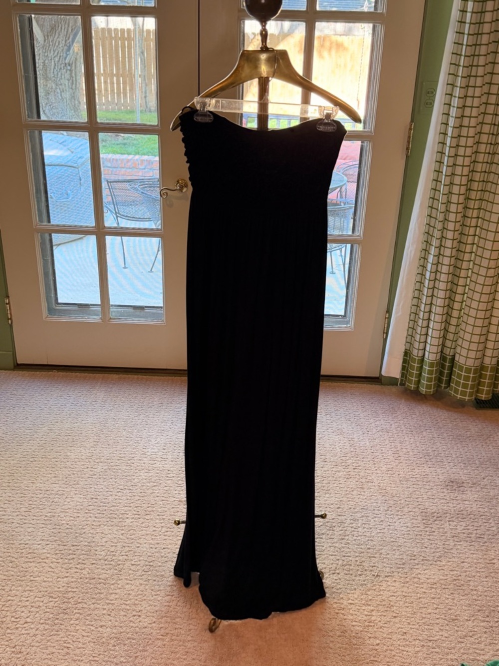 Design History Strapless Black Maxi Dress